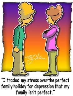 cartoon about holiday stress