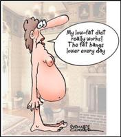 Low fat diet cartoon.