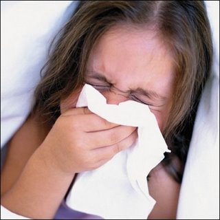 sneezing can be a sign of the flu.